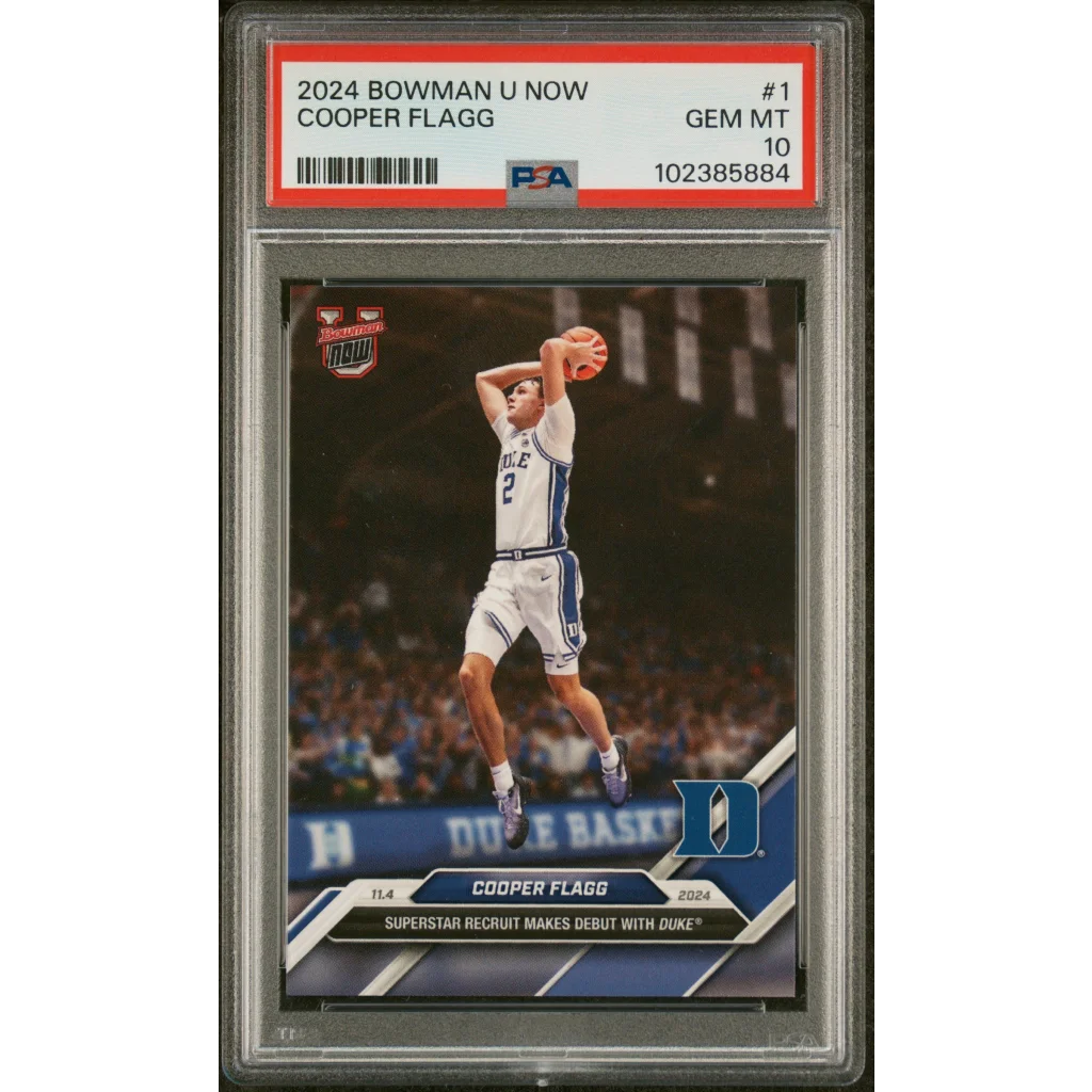PSA 10 Gem Mint 2024 Bowman U Now Cooper Flagg Rookie Card