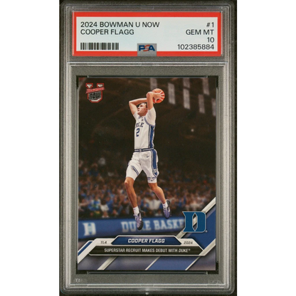 PSA 10 Gem Mint 2024 Bowman U Now Cooper Flagg Rookie Card