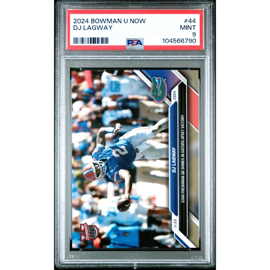 PSA graded 2024 Bowman DJ Lagway football card by Professional Sports authenticator