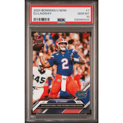 Graded 2024 Topps Bowman U Now DJ Lagway #7 Rookie RC Football Card PSA 10 Gem Mint | Hall of Fame Sports Memorabilia | vintageantiquesgifts.com