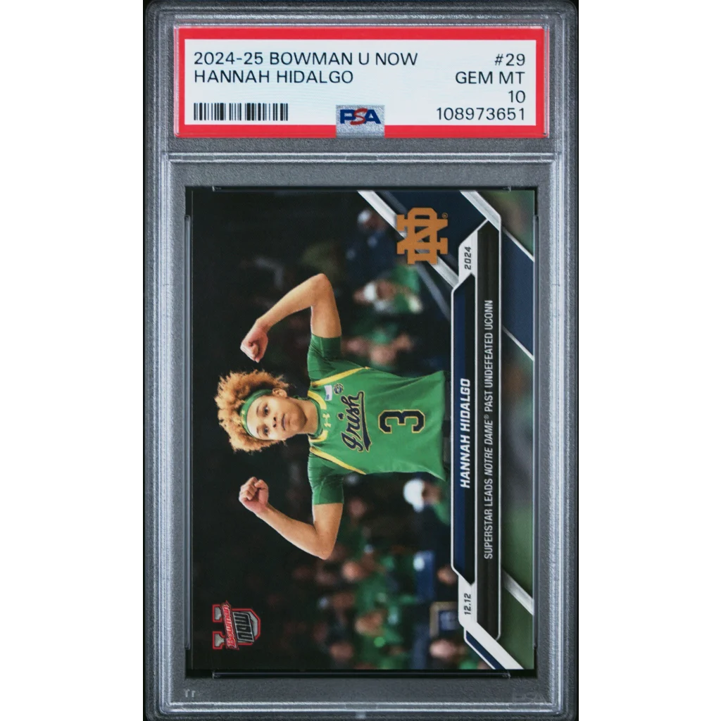 Graded 2024 Topps Bowman U Now Hannah Hidalgo #29 Rookie RC Basketball Card PSA 10 Gem Mint | Hall of Fame Sports Memorabilia | vintageantiquesgifts.com