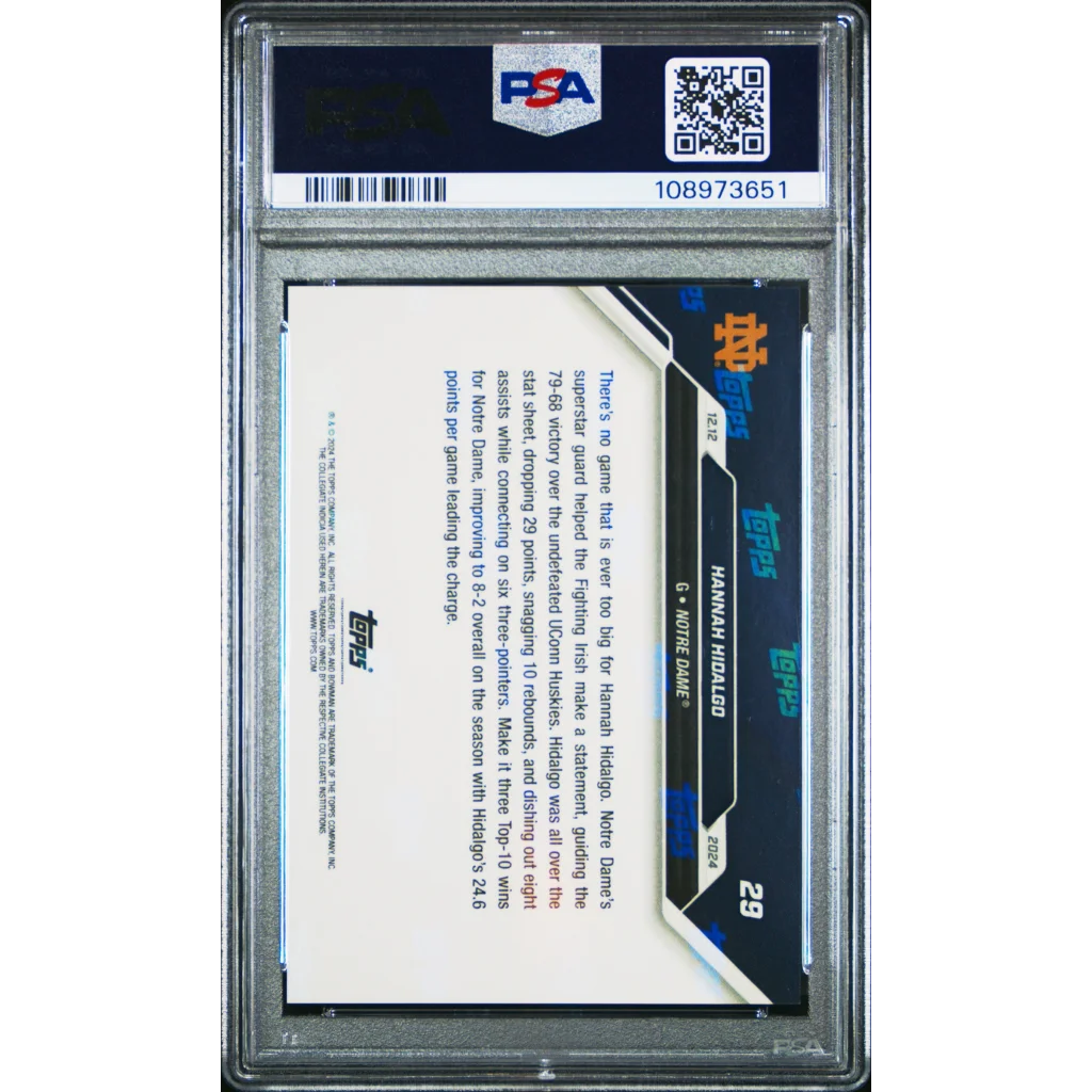 Graded 2024 Topps Bowman U Now Hannah Hidalgo #29 Rookie RC Basketball Card PSA 10 Gem Mint | PSA 10 Gem Mint Graded Rookie Card | vintageantiquesgifts.com
