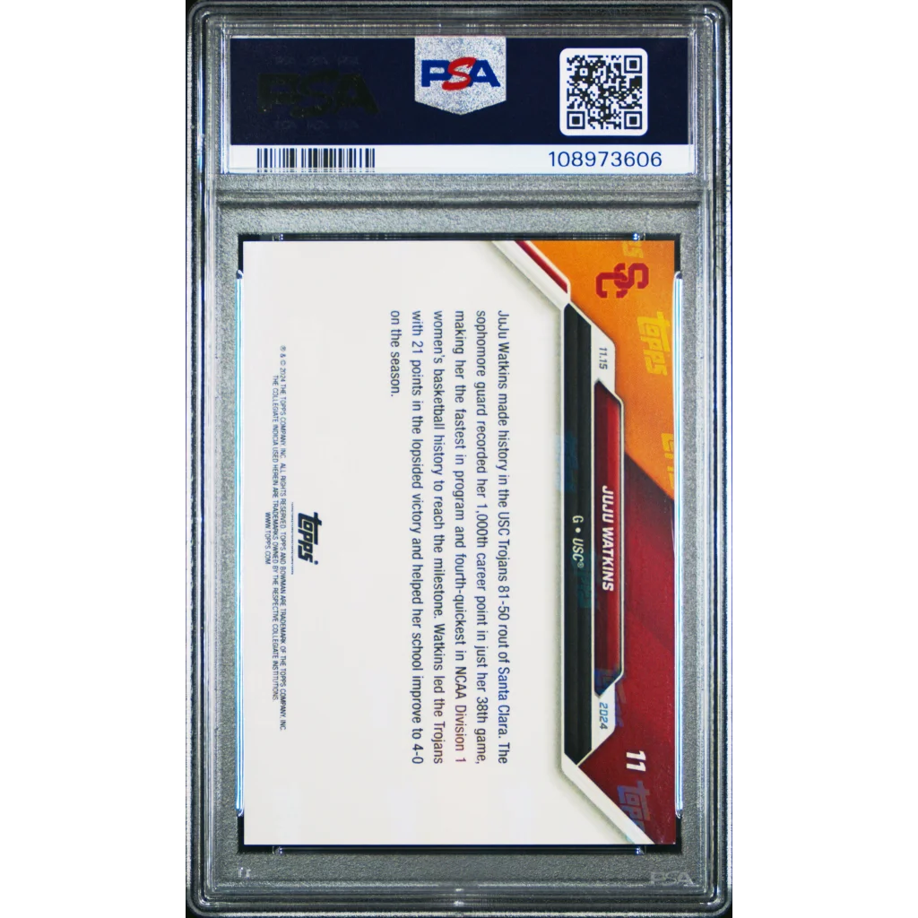 Graded PSA 10 Gem Mint 2024 Topps Bowman Now JuJu Watkins #11 Rookie Card
