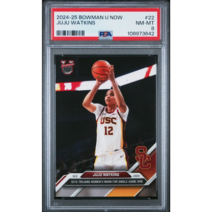 Graded 2024 Topps Bowman U Now JuJu Watkins #22 Rookie RC Basketball Card PSA 8 Near Mint | Hall of Fame Sports Memorabilia | vintageantiquesgifts.com