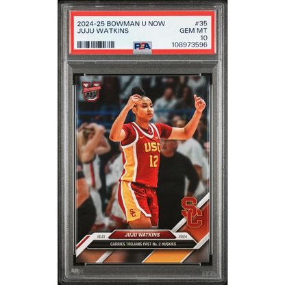 PSA graded JuJu Watkins 2024 Bowman U Now basketball card front view