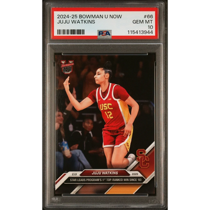 Graded PSA 10 Gem Mint 2024-25 Bowman U Now JuJu Watkins #66 Rookie Card