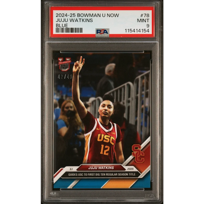 Graded PSA 9 Mint 2024-25 Bowman U Now JuJu Watkins #78 Blue /49 Rookie Card