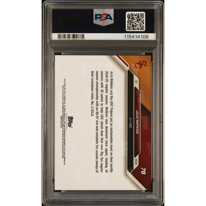 Graded 2024 Topps Bowman U Now JuJu Watkins #78 Rookie RC Basketball Card PSA 10 Gem Mint | PSA 10 Gem Mint Graded Rookie Card | vintageantiquesgifts.com