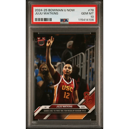 Graded 2024 Topps Bowman U Now JuJu Watkins #78 Rookie RC Basketball Card PSA 10 Gem Mint | Hall of Fame Sports Memorabilia | vintageantiquesgifts.com