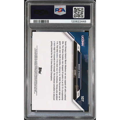 Graded 2024 Topps Bowman U Now Sarah Strong #107 Blue /49 Rookie RC PSA 9