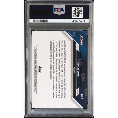 Graded 2024 Topps Bowman U Now Sarah Strong #107 Rookie RC Basketball Card PSA 9 Mint | PSA 9 Mint Graded Rookie Card | vintageantiquesgifts.com