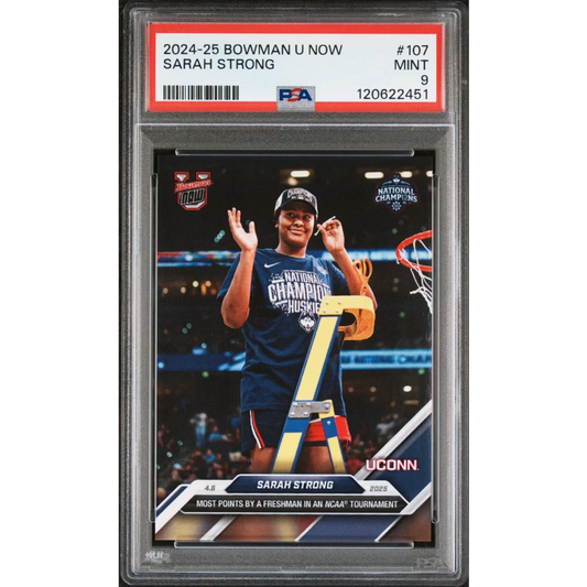 Graded 2024 Topps Bowman U Now Sarah Strong #107 Rookie RC Basketball Card PSA 9 Mint | Hall of Fame Sports Memorabilia | vintageantiquesgifts.com
