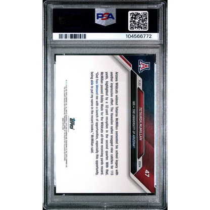 Graded 2024 Topps Bowman U Now Tetairoa McMillan #47 Red /10 Rookie RC Football Card PSA 10 Gem Mint | PSA 10 Gem Mint Graded Rookie Card | vintageantiquesgifts.com