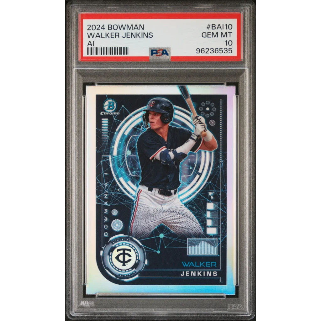 Graded 2024 Topps Bowman Walker Jenkins #BAI10 AI Rookie RC Baseball Card PSA 10 Gem Mint | Hall of Fame Sports Memorabilia | vintageantiquesgifts.com