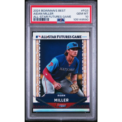 Graded 2024 Topps Bowmans Best Aidan Miller #FG3 All Star Futures Game Rookie RC Baseball Card PSA 10 Gem Mint | Hall of Fame Sports Memorabilia | vintageantiquesgifts.com