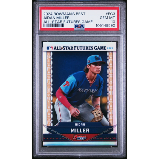 Graded 2024 Topps Bowmans Best Aidan Miller #FG3 All Star Futures Game Rookie RC Baseball Card PSA 10 Gem Mint | Hall of Fame Sports Memorabilia | vintageantiquesgifts.com