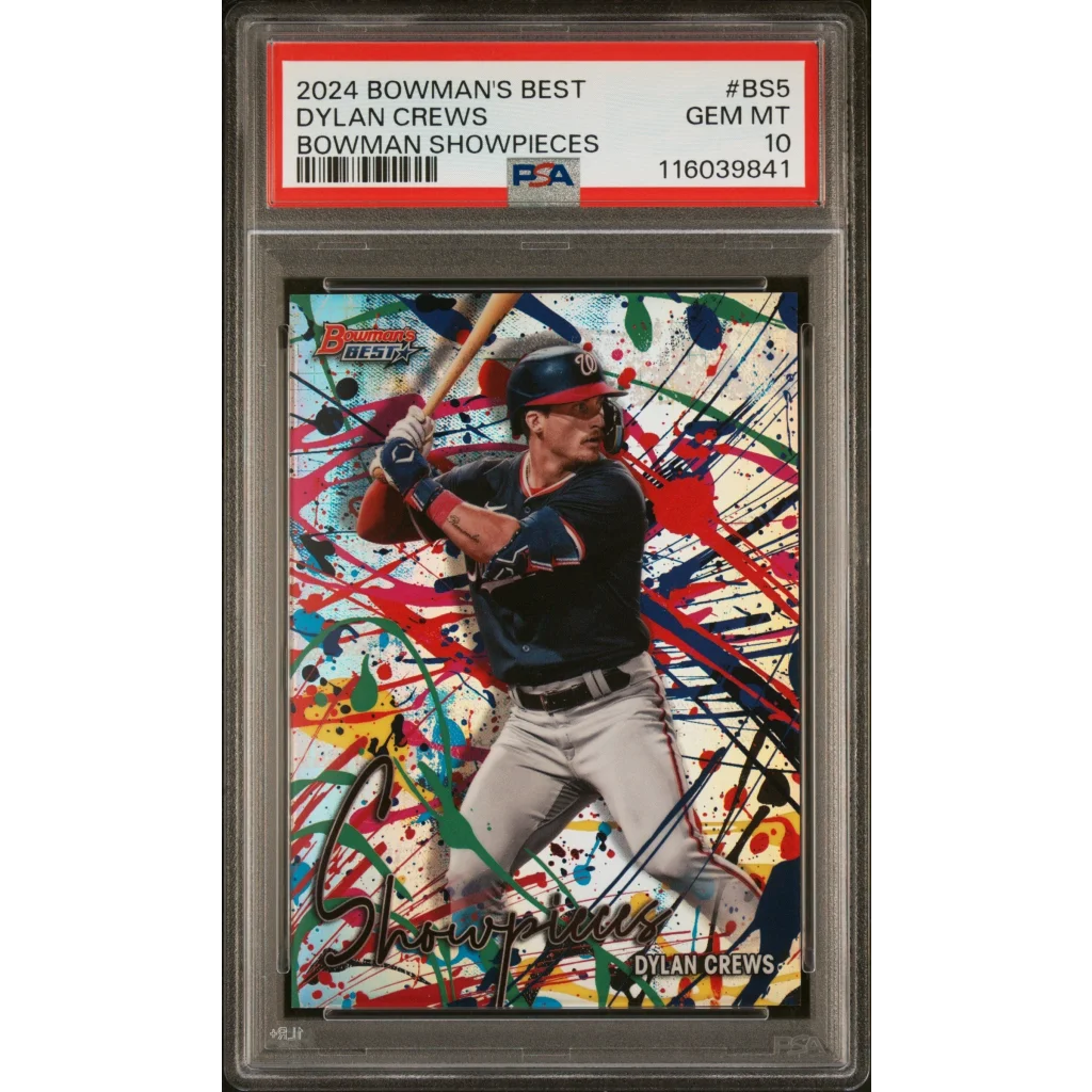 Graded 2024 Topps Bowmans Best Dylan Crews #BS5 Bowman Showpieces Rookie RC Baseball Card PSA 10 Gem Mint | Hall of Fame Sports Memorabilia | vintageantiquesgifts.com