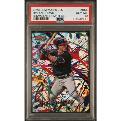 Graded 2024 Topps Bowmans Best Dylan Crews #BS5 Bowman Showpieces Rookie RC Baseball Card PSA 10 Gem Mint | Hall of Fame Sports Memorabilia | vintageantiquesgifts.com