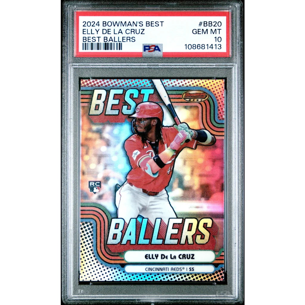 PSA graded 2024 Bowman’s Best Elly De La Cruz baseball card GEM MT 10