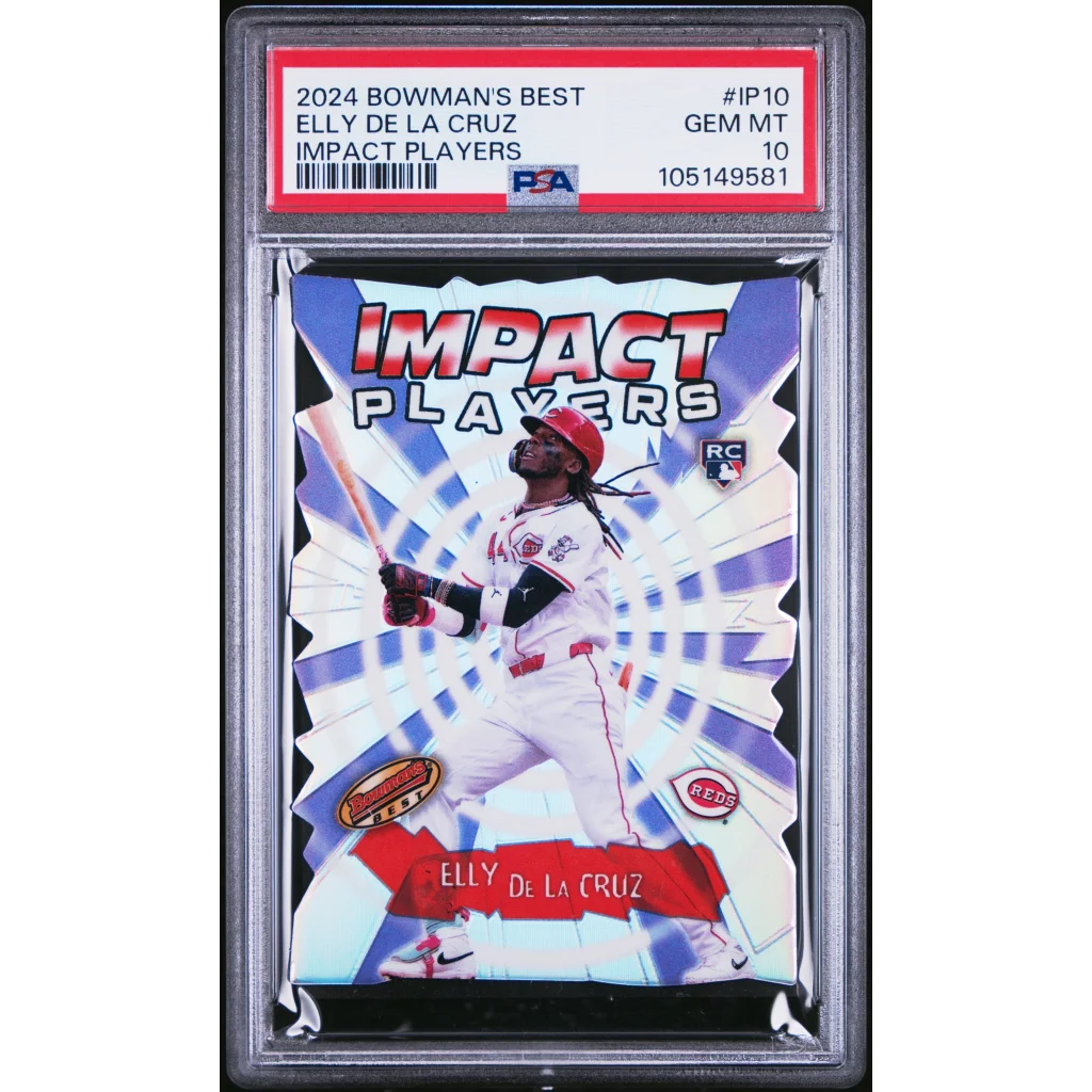 Graded 2024 Topps Bowmans Best Elly De La Cruz #IP10 Impact Players Rookie RC Baseball Card PSA 10 Gem Mint | Hall of Fame Sports Memorabilia | vintageantiquesgifts.com