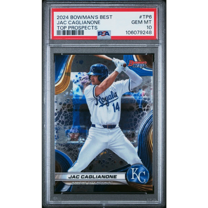 Graded 2024 Topps Bowmans Best Jac Caglianone #TP6 Top Prospects Rookie RC Baseball Card PSA 10 Gem Mint | Hall of Fame Sports Memorabilia | vintageantiquesgifts.com
