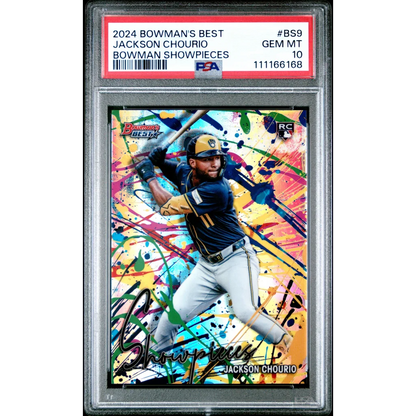 Graded PSA 10 2024 Topps Bowman’s Best Jackson Chourio Rookie Card
