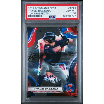 Graded PSA 10 Gem Mint 2024 Bowmans Best Travis Bazzana #TP21 Rookie Card