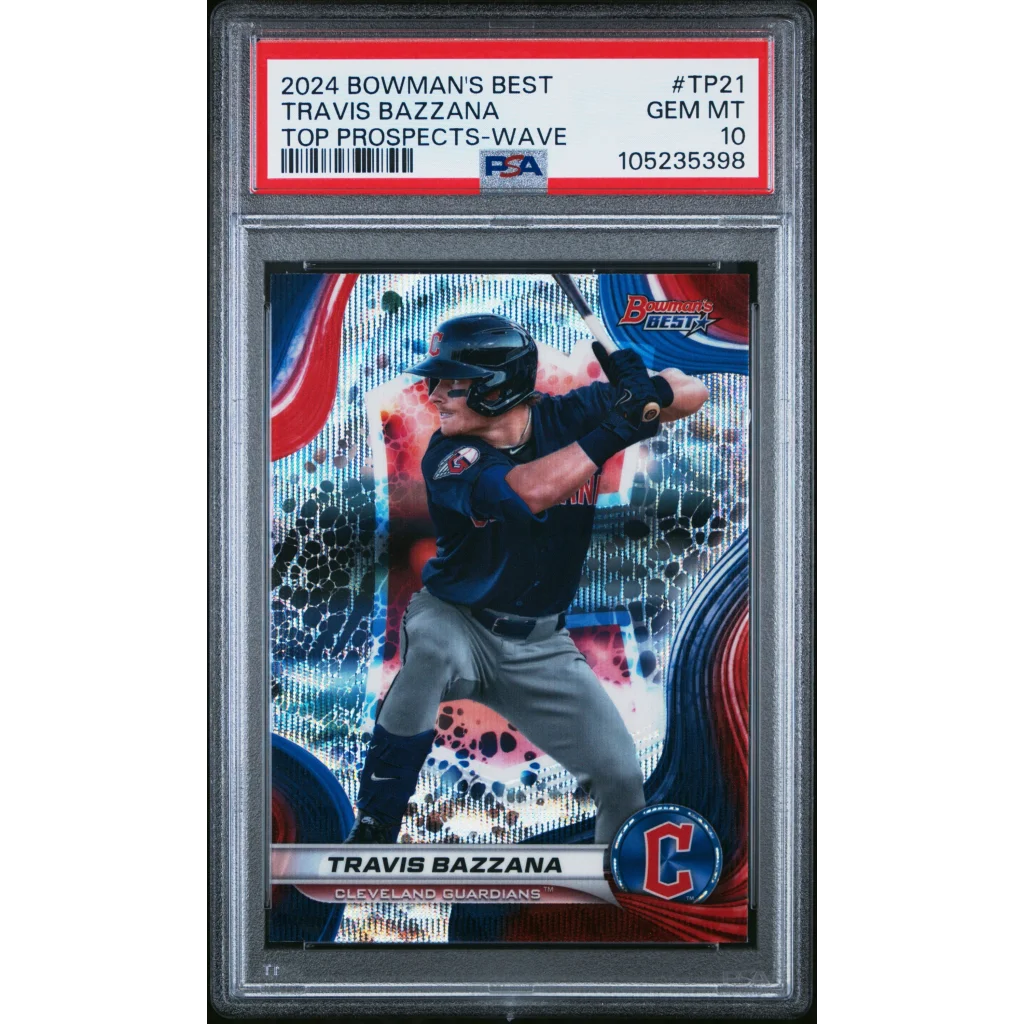 Graded PSA 10 Gem Mint 2024 Topps Bowman’s Best Travis Bazzana Top Prospects Wave RC