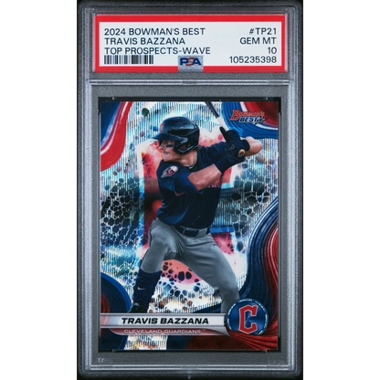 Graded PSA 10 Gem Mint 2024 Topps Bowman’s Best Travis Bazzana Top Prospects Wave RC