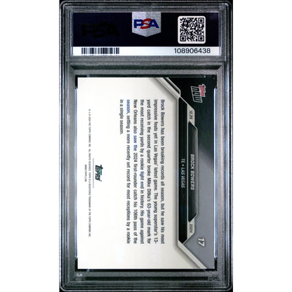 Graded 2024 Topps Now Brock Bowers #17 Rookie RC Football Card PSA 10 Gem Mint | PSA 10 Gem Mint Graded Rookie Card | vintageantiquesgifts.com