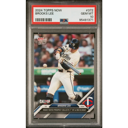 Graded 2024 Topps Now Brooks Lee #372 Rookie RC Baseball Card PSA 10 Gem Mint | Hall of Fame Sports Memorabilia | vintageantiquesgifts.com