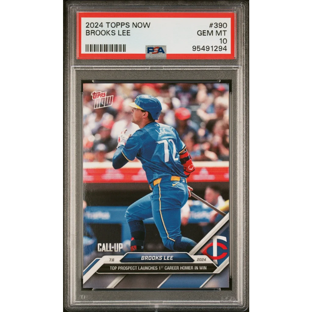 PSA graded Brooks Lee 2024 Topps Now baseball card from Professional Sports Authenticator