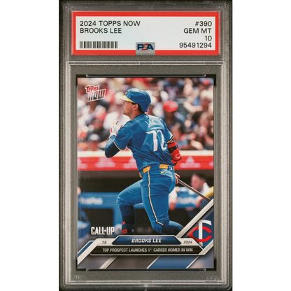 PSA graded Brooks Lee 2024 Topps Now baseball card from Professional Sports Authenticator