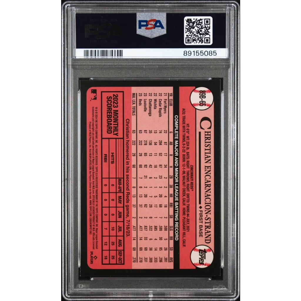 Graded 2024 Topps Christian Encarnacion-Strand #89B65 PSA 9 Rookie Card