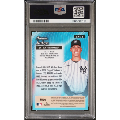 Graded Aaron Judge baseball card PSA 10 from Topps Chrome by professional sports authenticator
