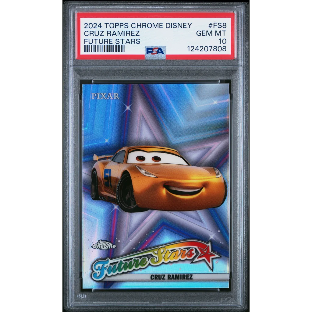 Graded 2024 Topps Chrome Disney Cruz Ramirez FS8 Future Stars Cars 3 Trading Card PSA 10 Gem Mint | Hall of Fame Sports Memorabilia | vintageantiquesgifts.com