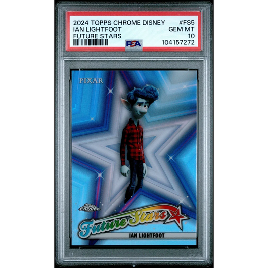 Graded 2024 Topps Chrome Disney Ian Lightfoot FS5 Future Stars Onward Trading Card PSA 10 Gem Mint | Hall of Fame Sports Memorabilia | vintageantiquesgifts.com