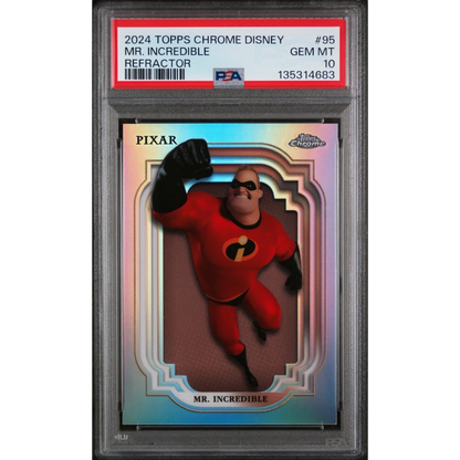 Graded 2024 Topps Chrome Disney Mr. Incredible 95 Refractor The Incredibles Trading Card PSA 10 Gem Mint | Hall of Fame Sports Memorabilia | vintageantiquesgifts.com