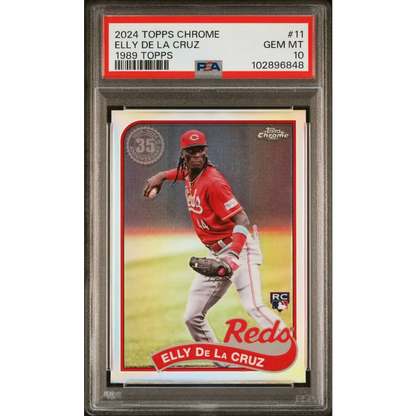 Graded 2024 Topps Chrome Elly De La Cruz #11 Rookie PSA 10 Gem Mint