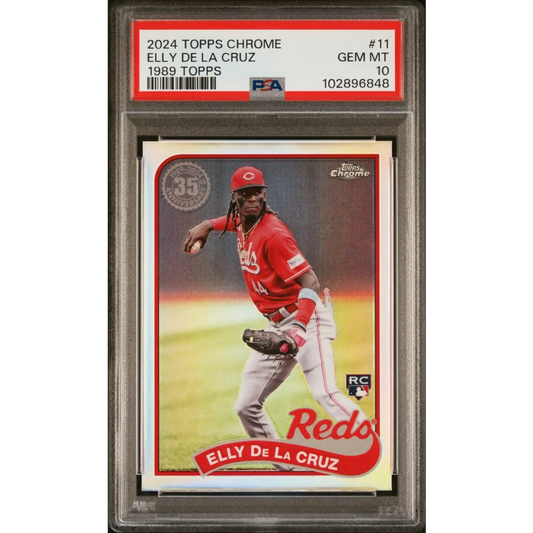 Graded 2024 Topps Chrome Elly De La Cruz #11 Rookie PSA 10 Gem Mint