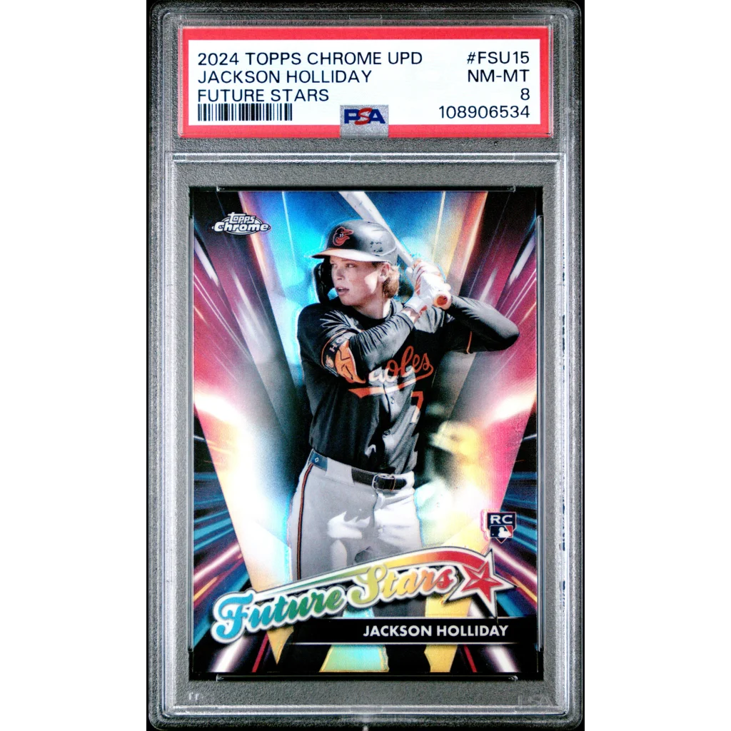 Graded PSA 8 Jackson Holliday 2024 Topps Chrome Future Stars Rookie Card