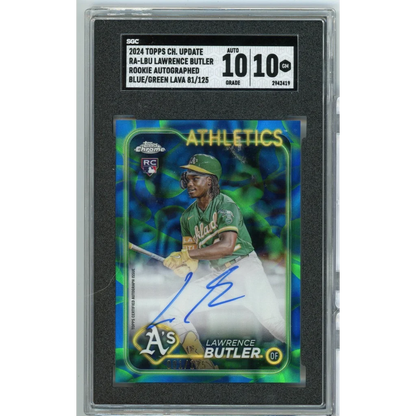 Graded 2024 Topps Chrome Update Lawrence Butler #RALBU Blue Green Lava /125 Rookie RC Baseball Card SGC 10 Auto | Hall of Fame Sports Memorabilia | vintageantiquesgifts.com