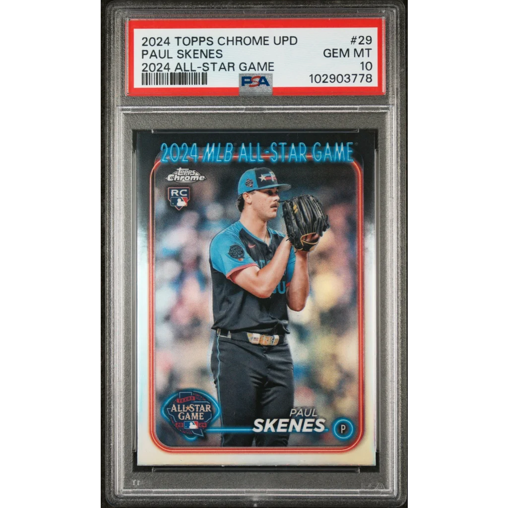 Graded PSA 10 Gem Mint 2024 Topps Chrome Paul Skenes Rookie #29 RC