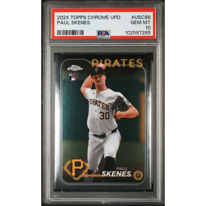 Graded 2024 Topps Chrome Update Paul Skenes #USC88 Rookie RC Baseball Card PSA 10 Gem Mint | Hall of Fame Sports Memorabilia | vintageantiquesgifts.com