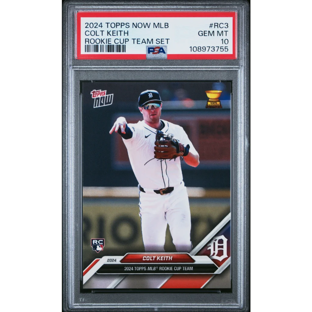 Graded 2024 Topps Now Colt Keith #RC3 Rookie Cup Team Set Rookie RC Baseball Card PSA 10 Gem Mint | Hall of Fame Sports Memorabilia | vintageantiquesgifts.com
