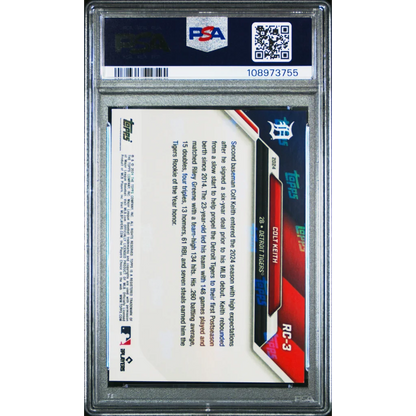 Graded 2024 Topps Now Colt Keith #RC3 Rookie Cup Team Set Rookie RC Baseball Card PSA 10 Gem Mint | PSA 10 Gem Mint Graded Rookie Card | vintageantiquesgifts.com