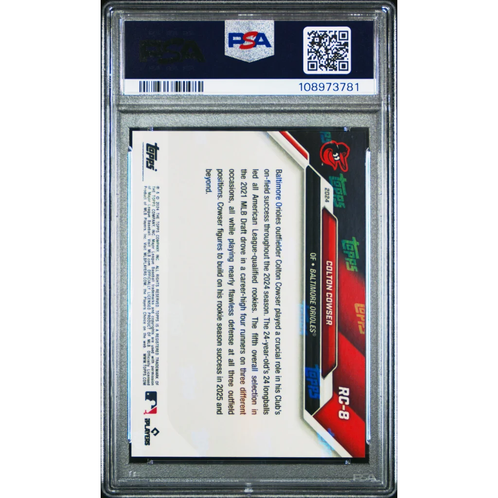 Graded 2024 Topps Now Colton Cowser Rookie PSA 10 Gem Mint Card