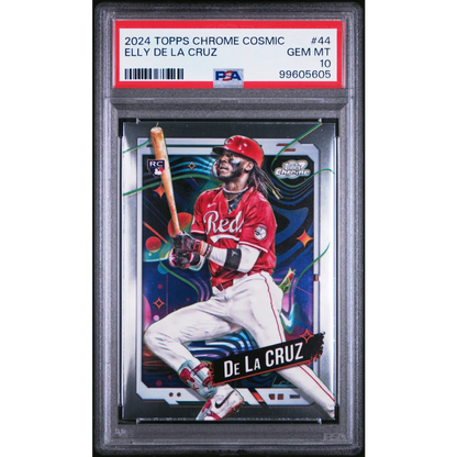 Graded 2024 Topps Chrome Cosmic Elly De La Cruz #44 RC PSA 10