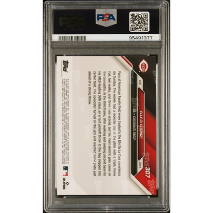 PSA graded Elly De La Cruz baseball card from 2024 Topps Now collection