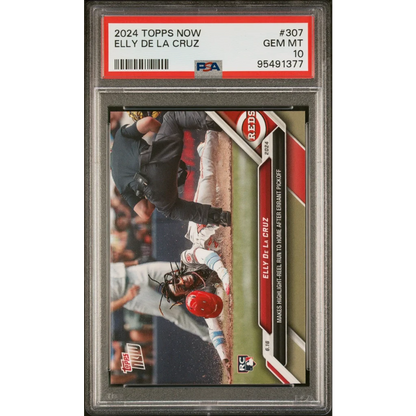 Graded PSA 10 Gem Mint 2024 Topps Now Elly De La Cruz #307 Rookie Card